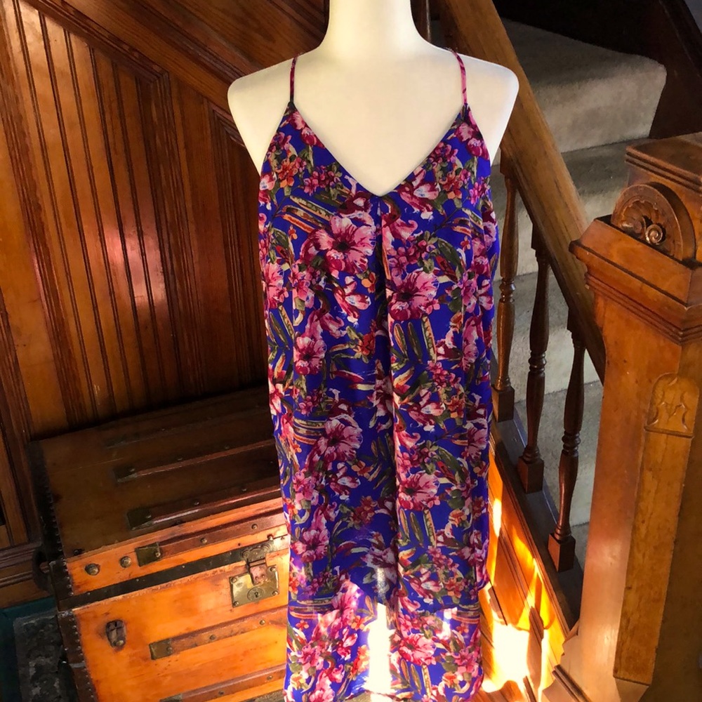 Mary & Mabel Floral Summer Dress Sz L